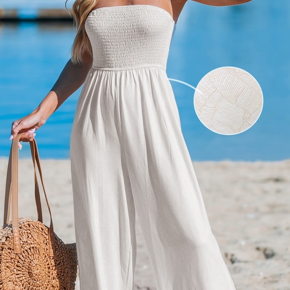 MWT Tropical Strapless Jersy Jumpsuit - Picture 9 of 9